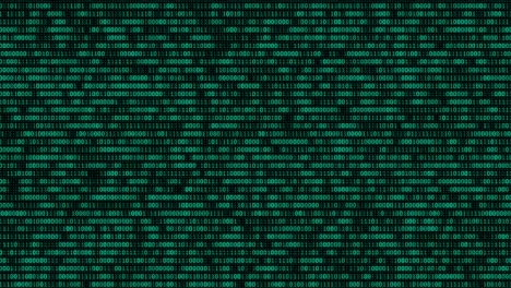 3d futuristic digital data code green color display screen
