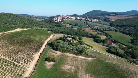 village house landscape, fall tuscany italy