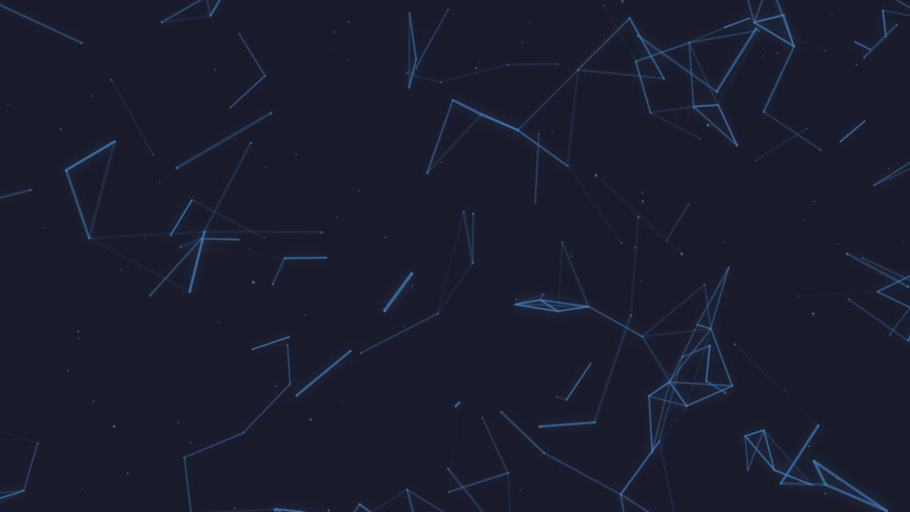 Abstract geometrical plexus sphere on black background with lines and dots - 4K stock video