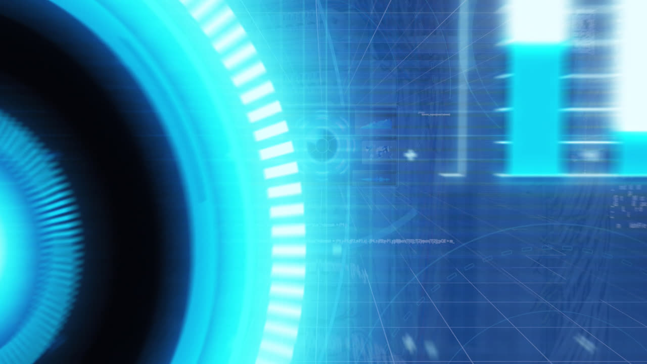 animazione dell'elaborazione dei dati tramite cavi informatici