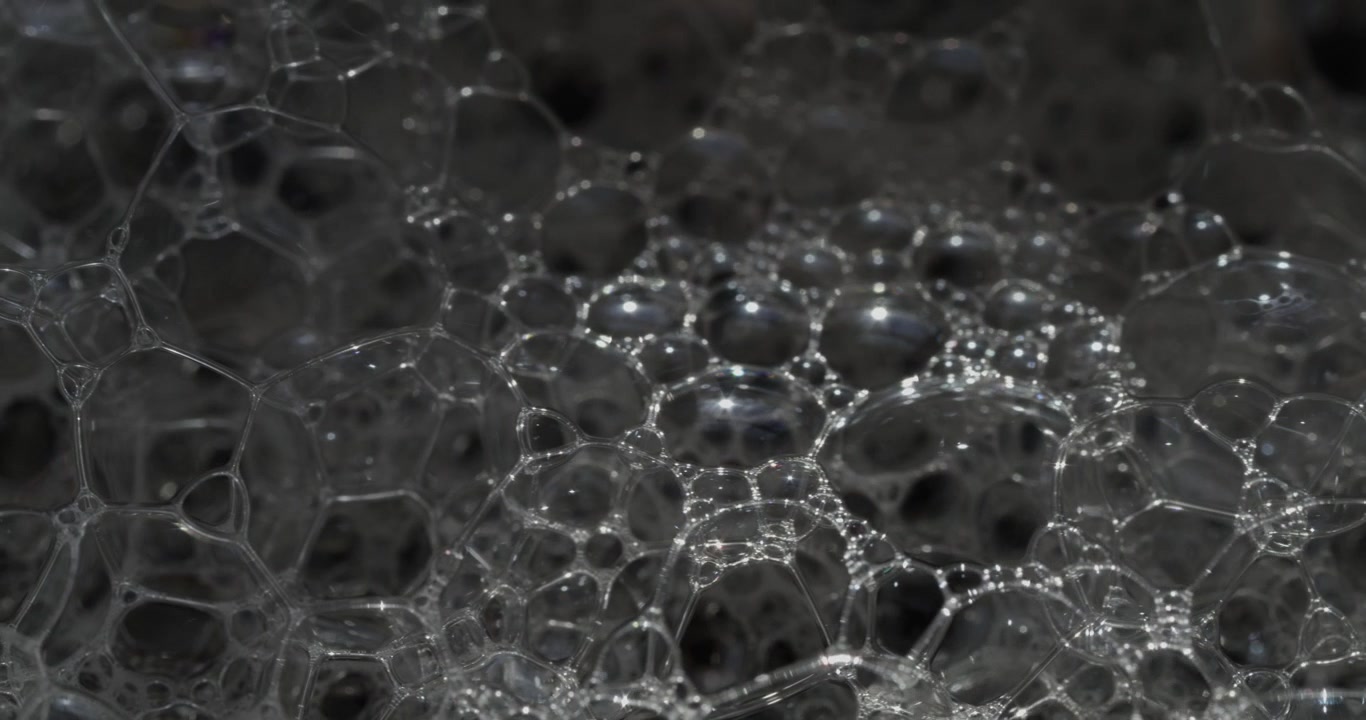 Macro Close Up Bubbles in Sunlight Slow Motion 4K