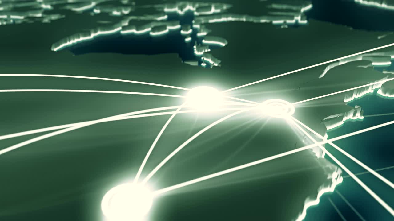 북미 비행 경로.