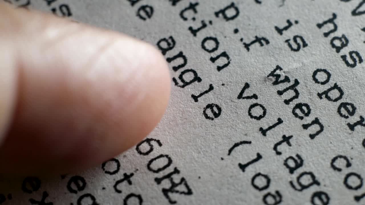 Printed Text On Paper