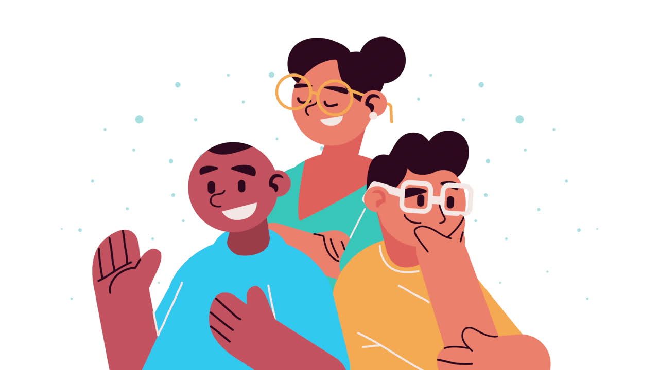 group of people interracial characters