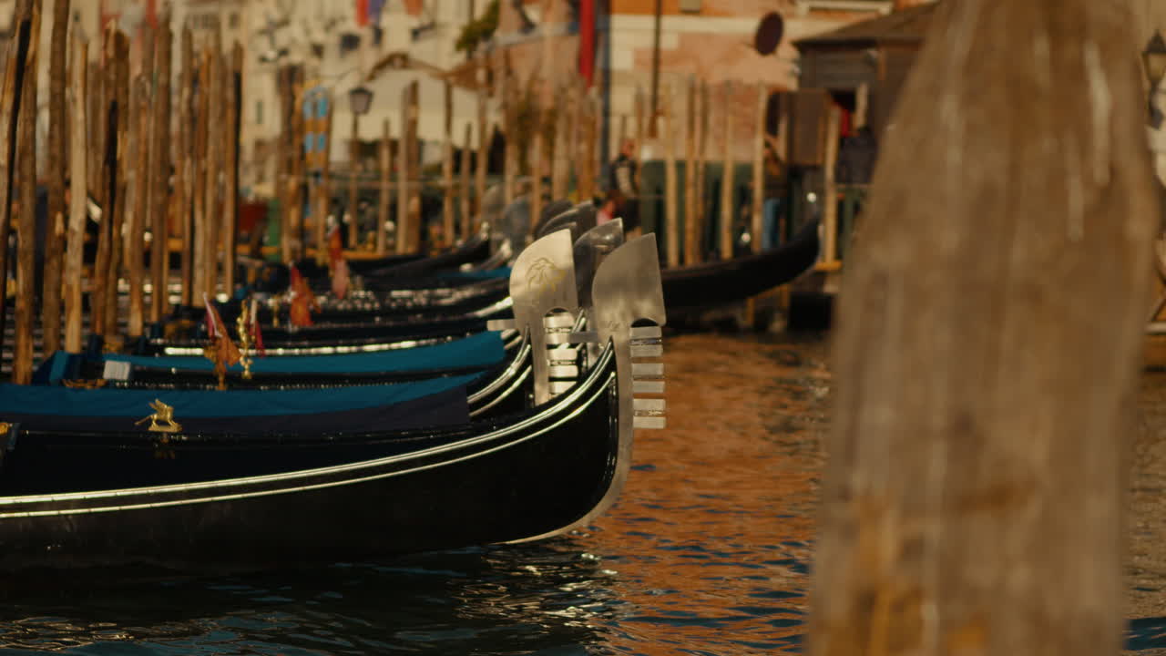 Gondolas in Venice Canal