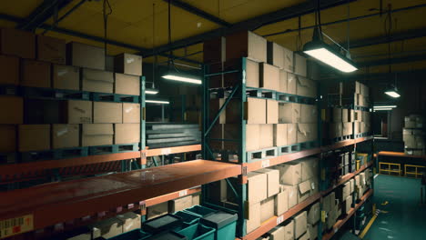 interior of a warehouse storage of retail shop