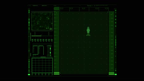 misiles holográficos de armas submarinas en la pantalla de interfaz de hud con elementos infográficos complejos