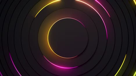fondo de círculos de neón abstractos