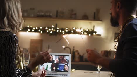 video of friends during the new year's eve video call