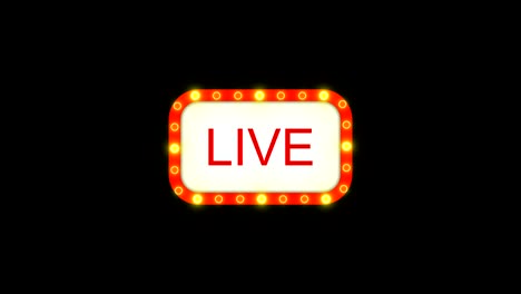 live stream video banner with animation light bulb