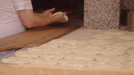 preparing traditional flatbread