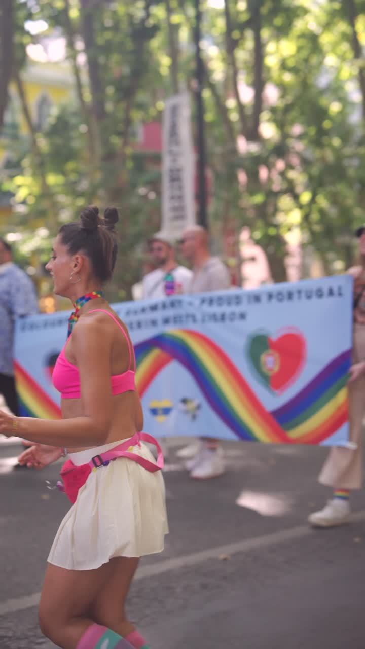 Woman Celebrating Pride Parade