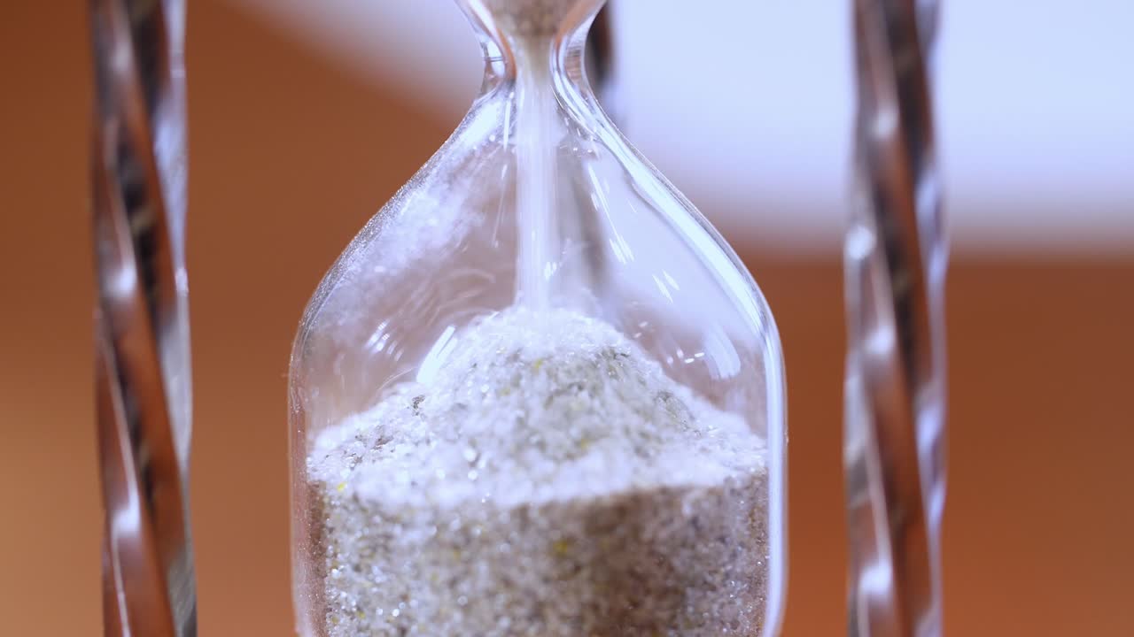 모래시계의 클로즈업