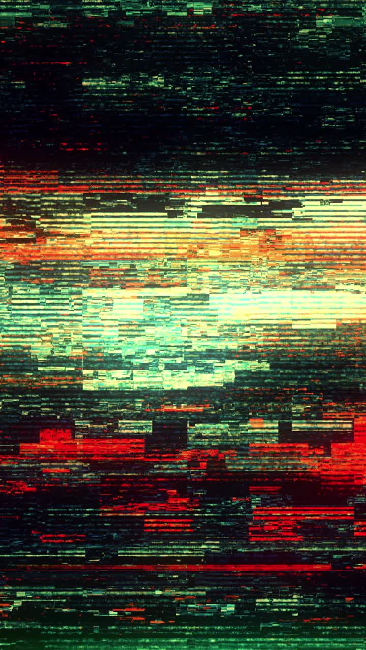 Abstract Digital Glitch Art Background with Colorful Noise