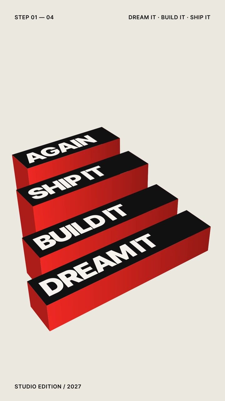 Animated 3D Blocks Displaying Business Development Steps