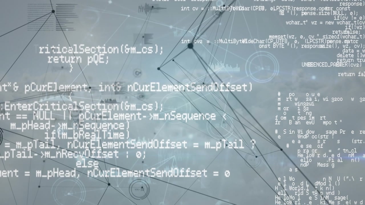 Animation of data processing over african burning stock market
