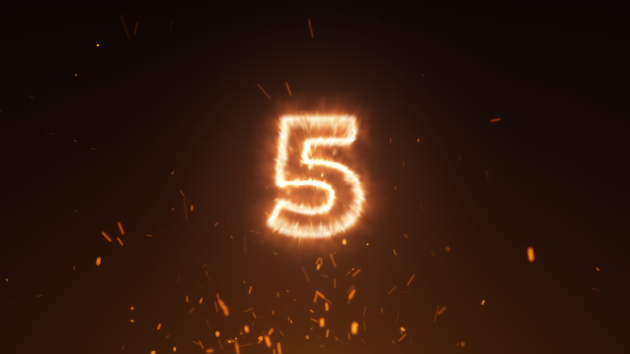 4K Fire 10 seconds Countdown