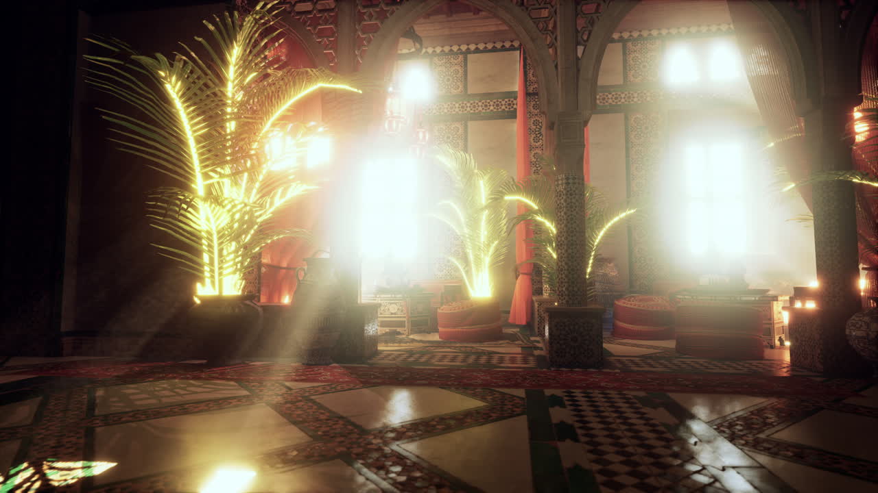 모로코 리아드 인테리어 디자인