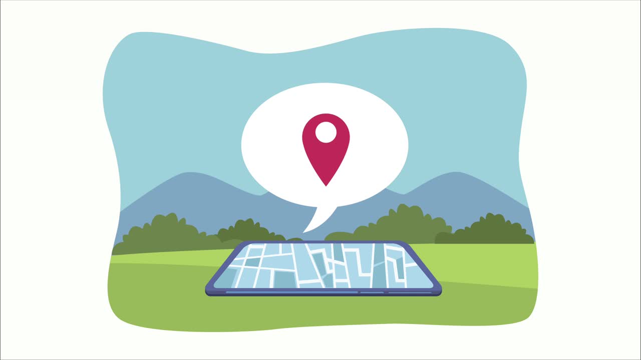 animación de servicio logístico con burbuja de habla en teléfono inteligente