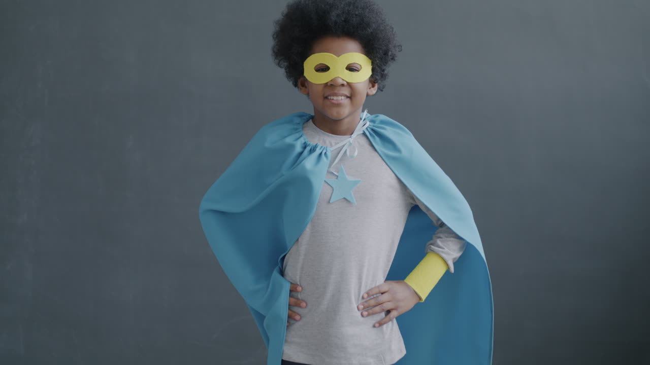 Adorable Child Dressed as a Superhero