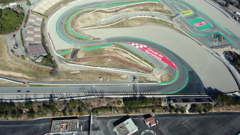 aerial view of the circuit de barcelona-catalunya