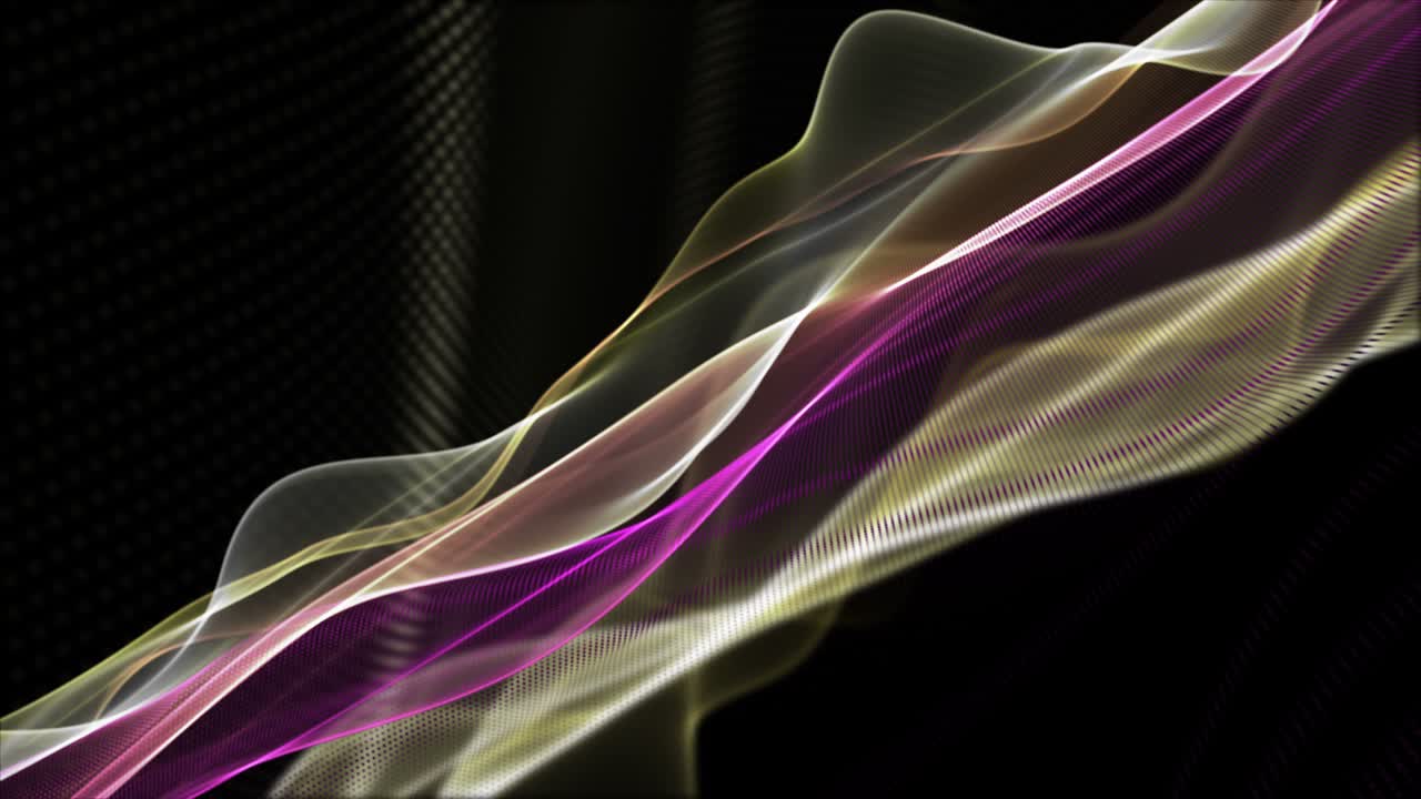 Fantastic animation with particle wave object in slow motion, 4096x2304 ...