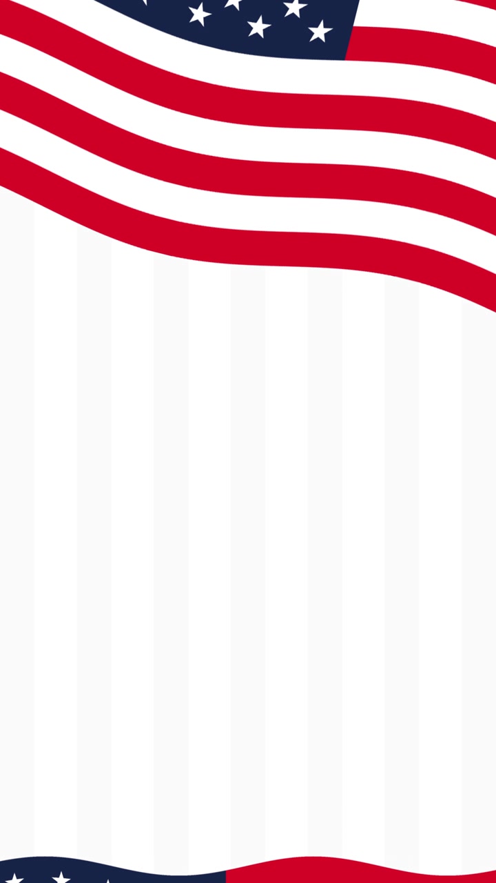 Animeret amerikansk flag med bølgende kantbaggrund.