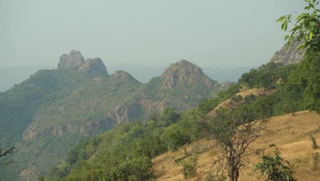 green hills of satpura mountain ranges in pachmarhi of madhya pradesh india