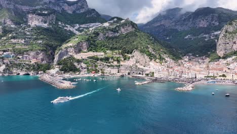 amalfi coast at amalfi in salerno italy. beach landscape. tourism landmark. amalfi coast at salerno italy. gulf of salerno skyline. coastal cityscape. amalfi coast skyline. beach landscape.