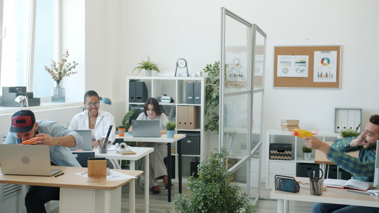 Office Fun with Water Guns