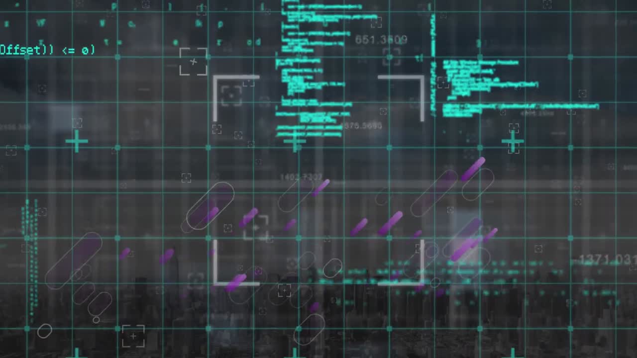 animation der datenverarbeitung über formen