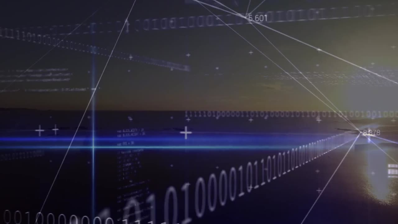 풍경에 대한 데이터 처리의 애니메이션