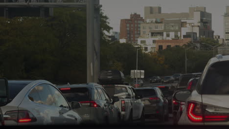 sitting in traffic in manhattan