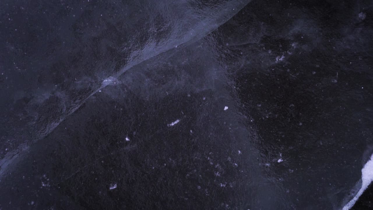 Close-up of Frozen Ice Surface