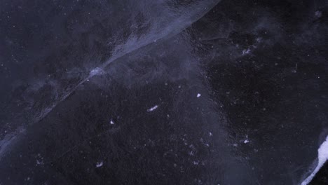 close-up of frozen ice surface