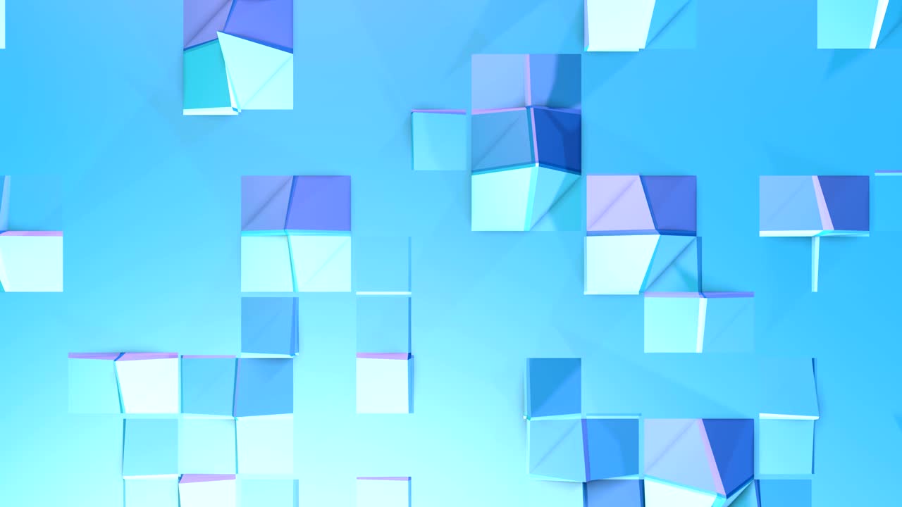 abstracto simple azul violeta baja poli superficie 3d como entorno de computadora. fondo de movimiento de baja poli geométrica suave de desplazamiento de polígonos puros azul violeta. fondo de bucle sin costuras 4k fullhd