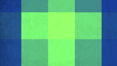el patrón a cuadros con cuadrados verdes y azules crea un contraste visualmente llamativo