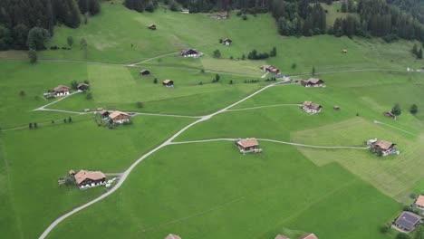 best establishing shot aerial view where lots of people park their houses in front