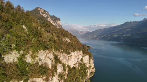 Stunning Aerial View of a Lake Surrounded by Mountains