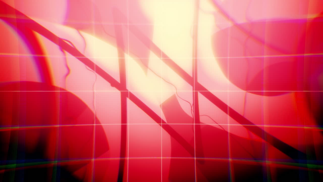 Abstract Digital Art with Grid and Distorted Colors