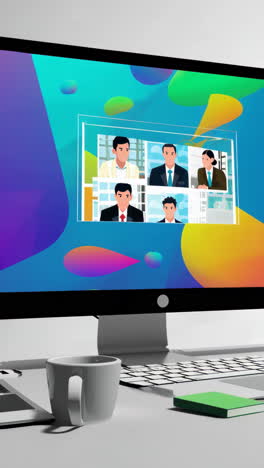 online meetings and digital workspace with video calls