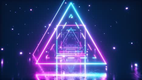 neon triangle tunnel