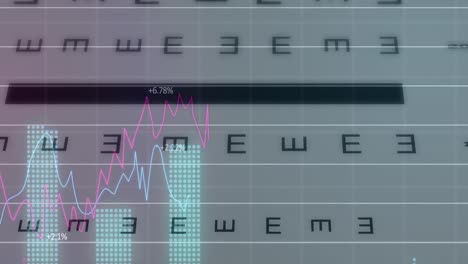 Animation-of-financial-data-over-ophthalmic-board