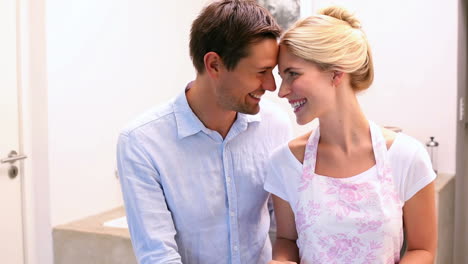 Happy-young-couple-baking-together