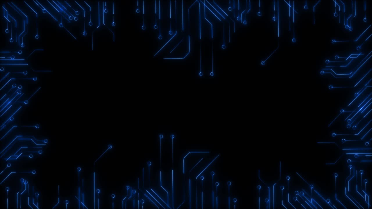 Data matrix simulation digital line and grid technology with futuristic hud motherboard digital chip