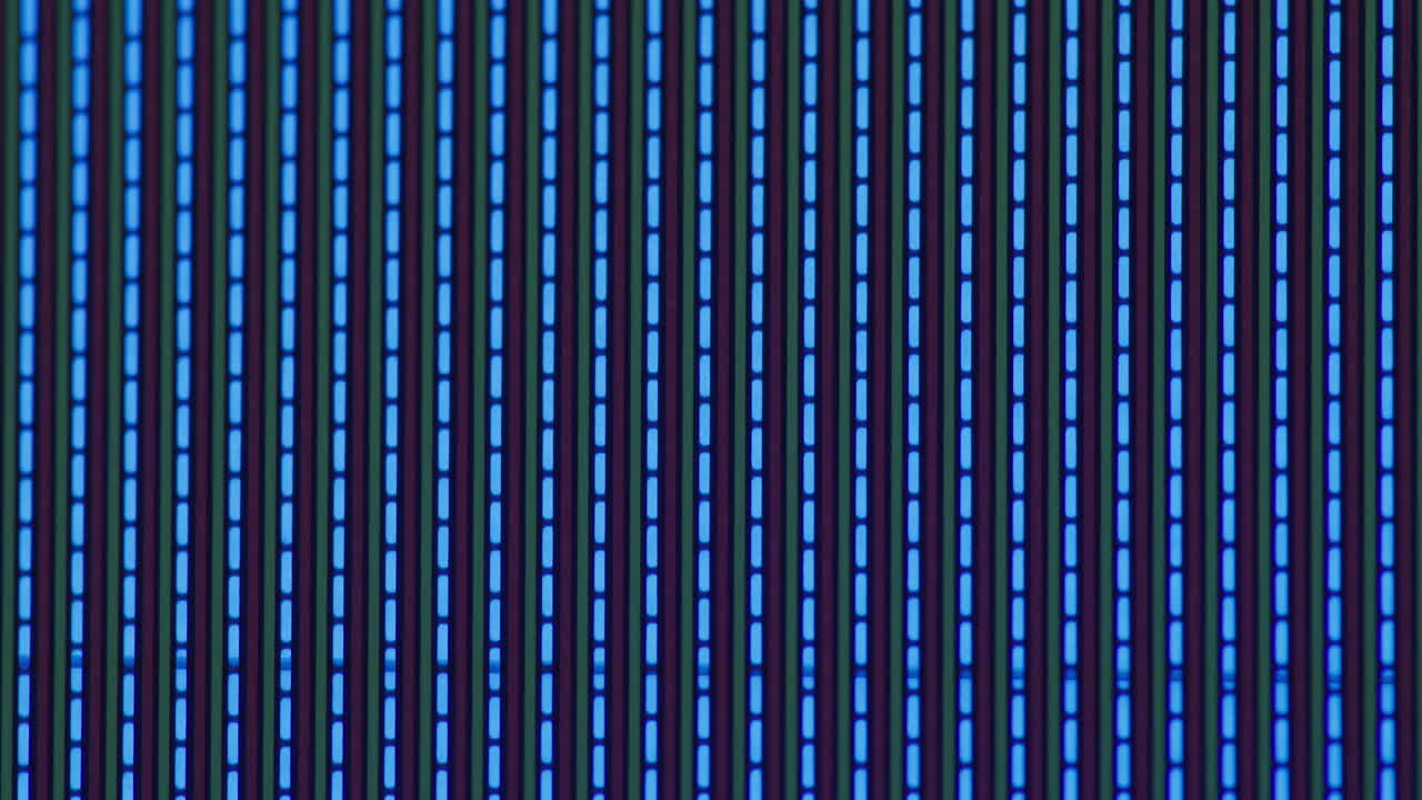 Close-up of a pixelated LCD display screen