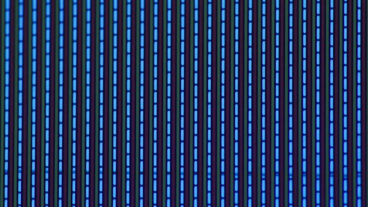 Primo piano di uno schermo LCD pixelato