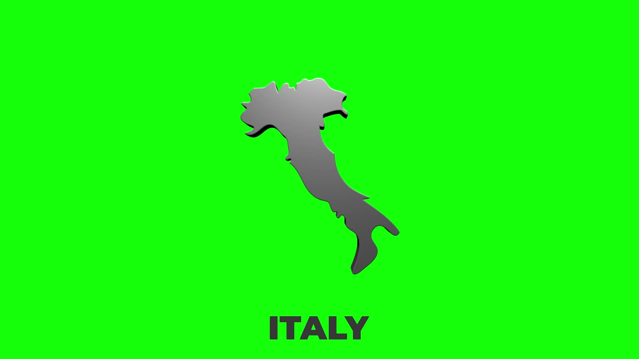 Intro mappa Italia che appare per regioni. Sfondo intro animato 4k della mappa dell'Italia con regioni che appaiono e svaniscono una ad una e movimento della telecamera