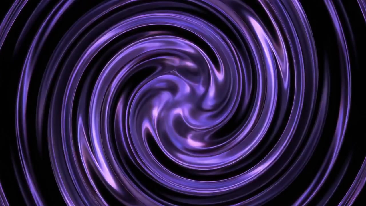 Effetto di luce viola vorticante astratto su sfondo nero