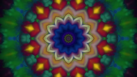 abstract cgi motion graphics and animated background with kaleidoscope sequence. looped.